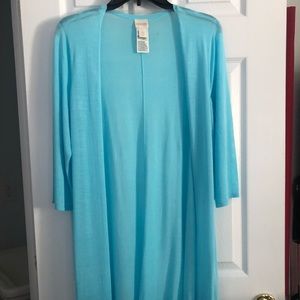 NWOT Chico’s bright blue cardigan